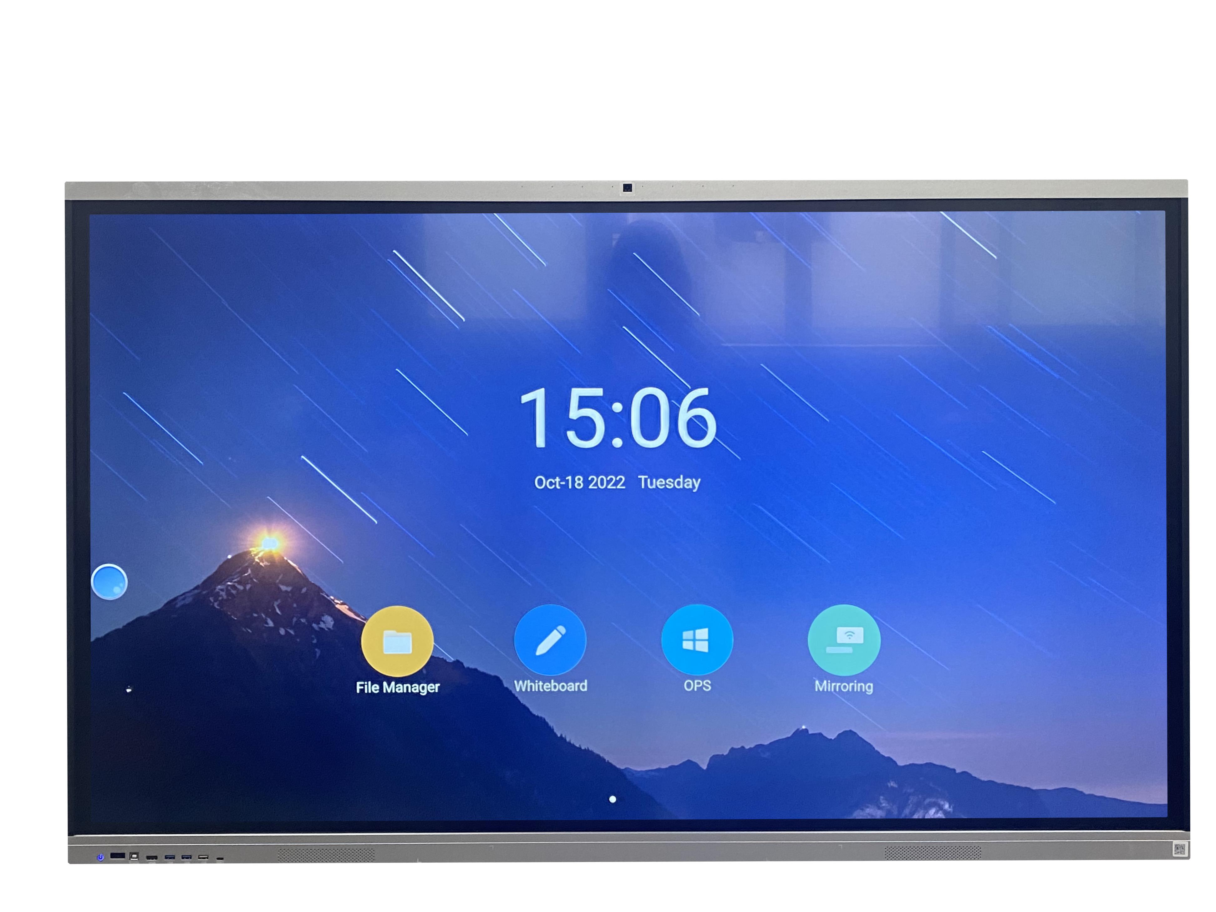 Android 12 Interactive Flat Panel built in Camera and mic