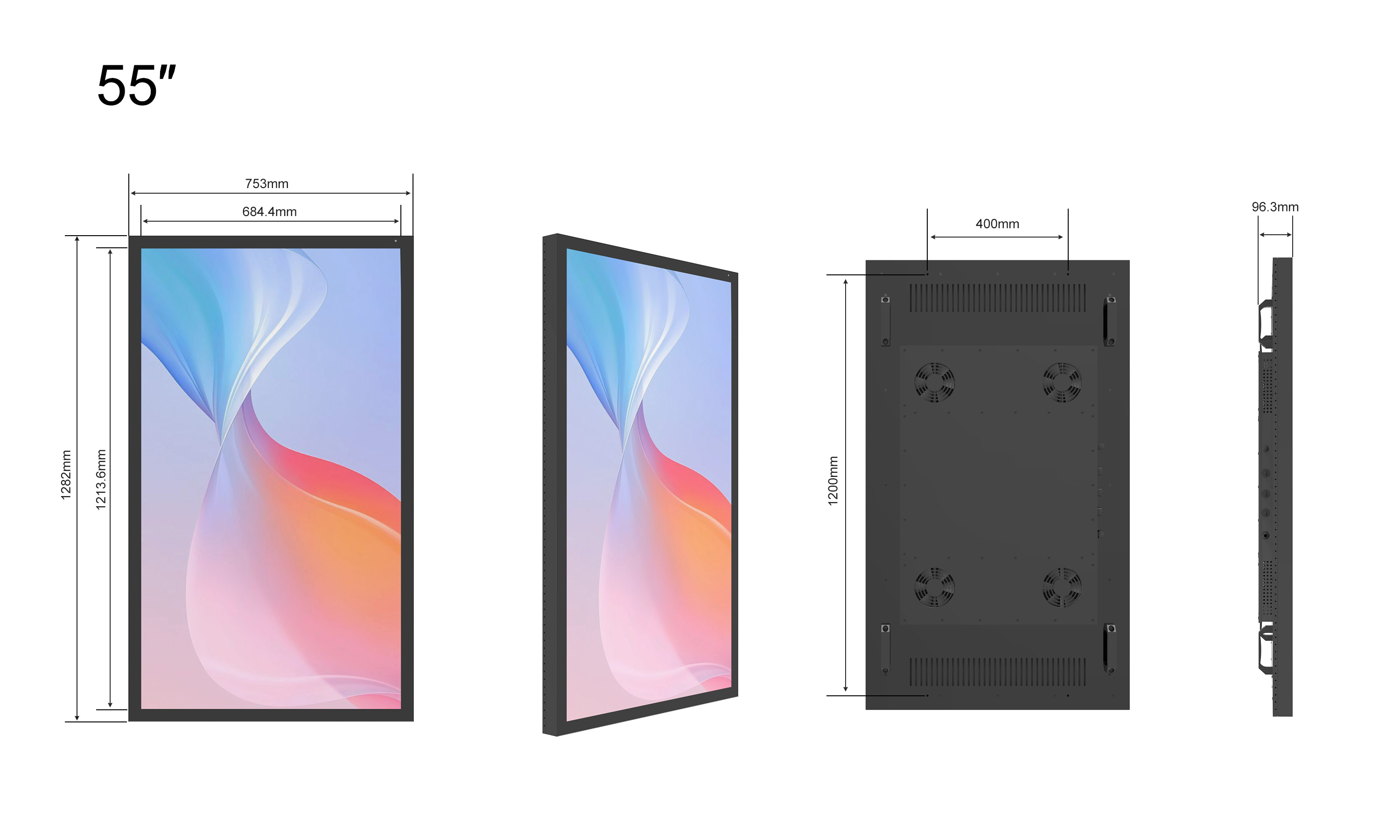 High-Brightness Window Digital Signage with 3500nits
