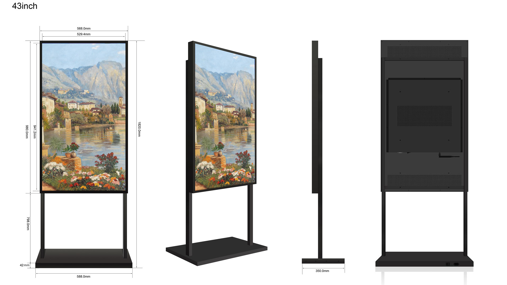 4000nits High Brightness Window Totem